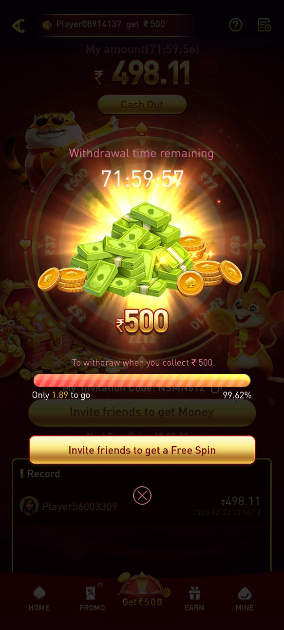 YY7 Game refer and earn bonus invite friends and get rewards